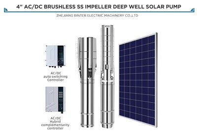 Помпа за дълбоки кладенци с високо налягане 80m Ac Dc
